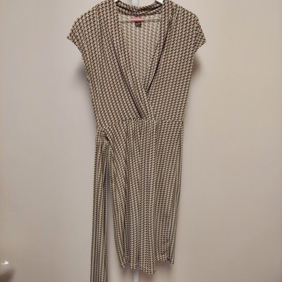 Max Rave Dresss V-Neck Faux Wrap S Tie Waist Retro Twee - Picture 2 of 8